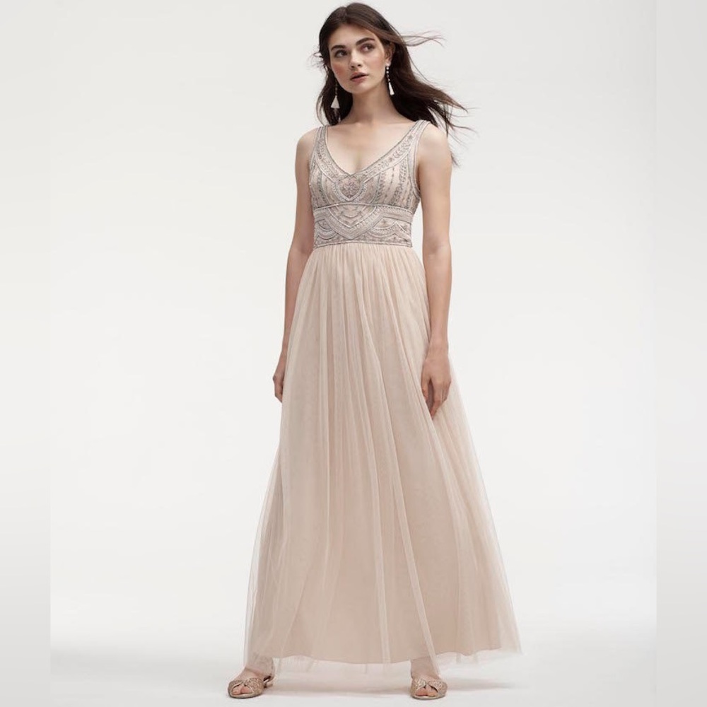 BHLDN by Anthropologie Sterling dress in Oyster size 6